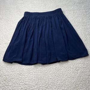 Brandy Melville Navy Elastic Waist Flowy Short Skirt OS